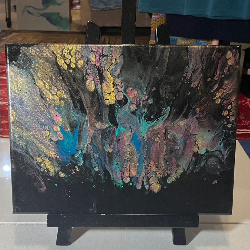 Abstract Black and Gold Canvas Art